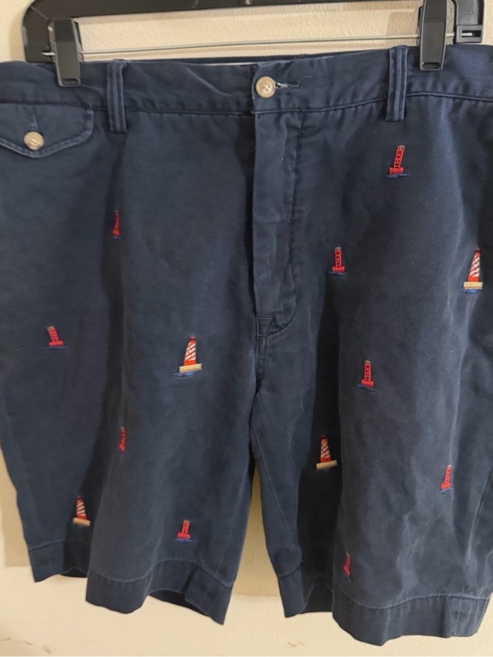 Ralph Lauren Size 40 Navy Embroidered Sailboat & Lighthouse Chinos